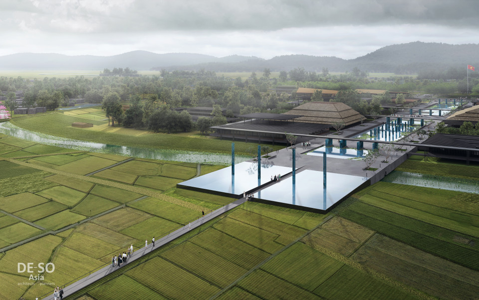 Phối cảnh quy hoạch bảo tồn, tôn tạo Khu lưu niệm Chủ tịch Hồ Chí Minh. (Nguồn: Vietnam+)