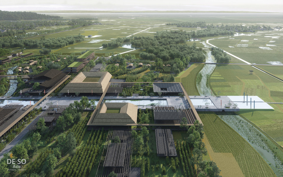 Phối cảnh quy hoạch bảo tồn, tôn tạo Khu lưu niệm Chủ tịch Hồ Chí Minh. (Nguồn: Vietnam+)