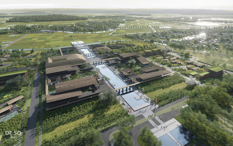 Phối cảnh quy hoạch bảo tồn, tôn tạo Khu lưu niệm Chủ tịch Hồ Chí Minh. (Nguồn: Vietnam+)