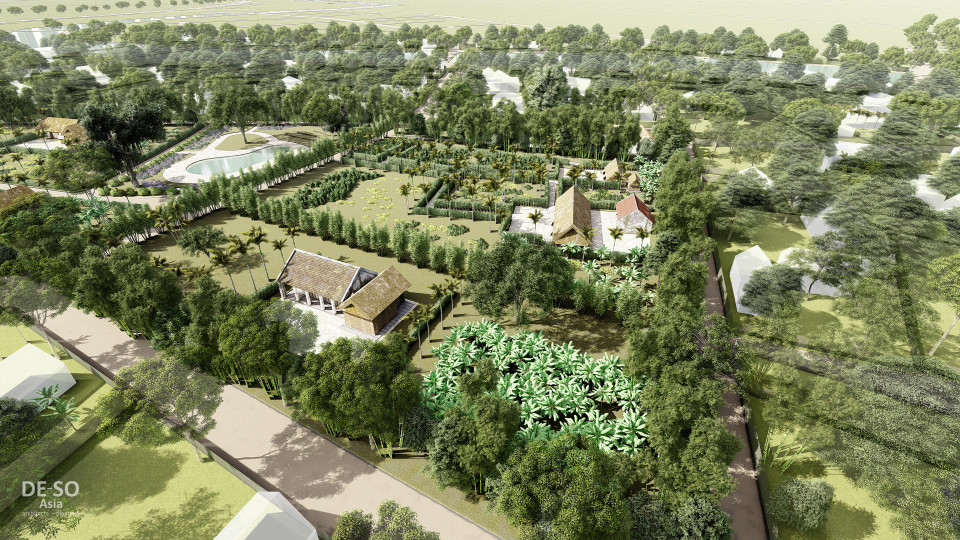 Phối cảnh quy hoạch bảo tồn, tôn tạo Khu lưu niệm Chủ tịch Hồ Chí Minh. (Nguồn: Vietnam+)