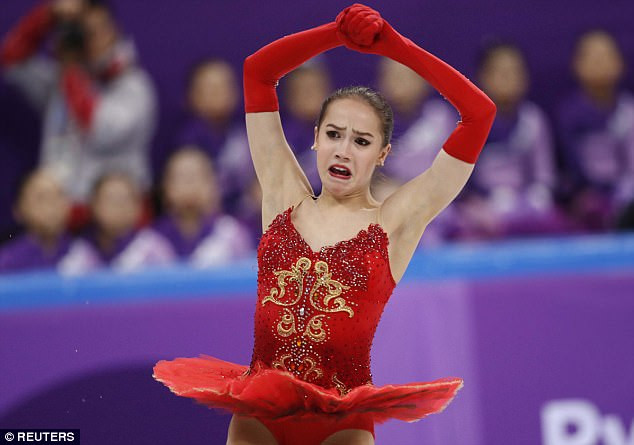Khuôn mặt mếu máo của Alina Zagitova (Nga). (Nguồn: Reuters)