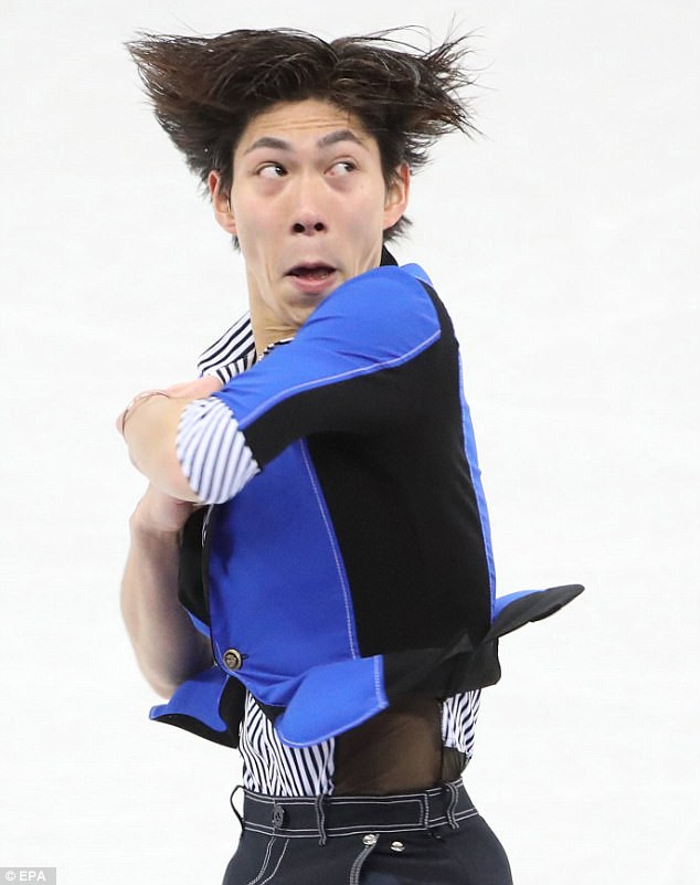 Mái tóc đặc biệt của Keiji Tanaka, đoàn thể thao Nhật Bản. (Nguồn: EPA)