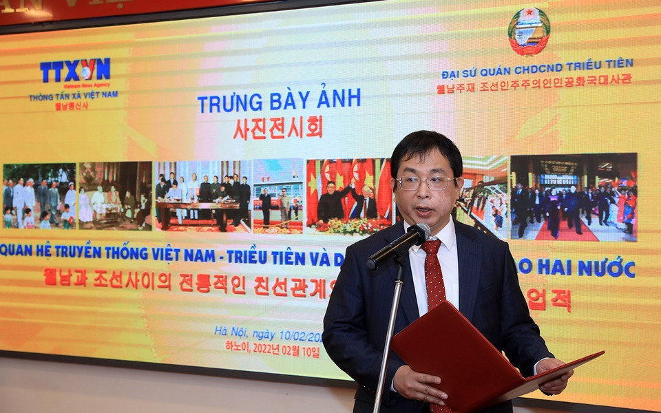 Phó Tổng giám đốc Thông tấn xã Việt Nam Nguyễn Tuấn Hùng phát biểu. (Ảnh: Tuấn Anh/TTXVN)