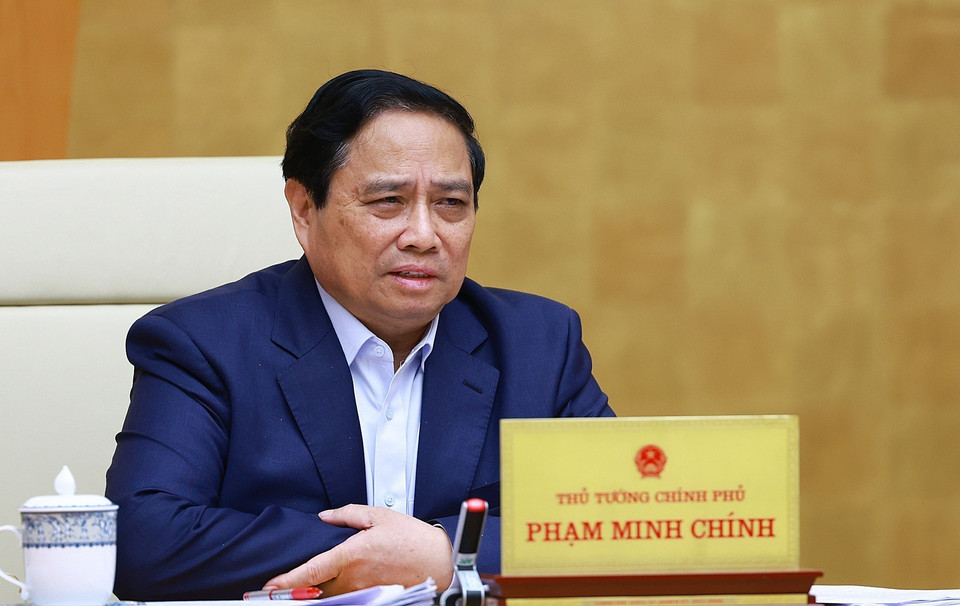 Thủ tướng Phạm Minh Chính chủ trì phiên họp. (Ảnh: Dương Giang/TTXVN)