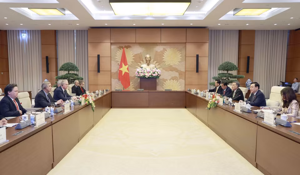 Quang cảnh buổi tiếp. (Ảnh: Doãn Tấn/TTXVN)