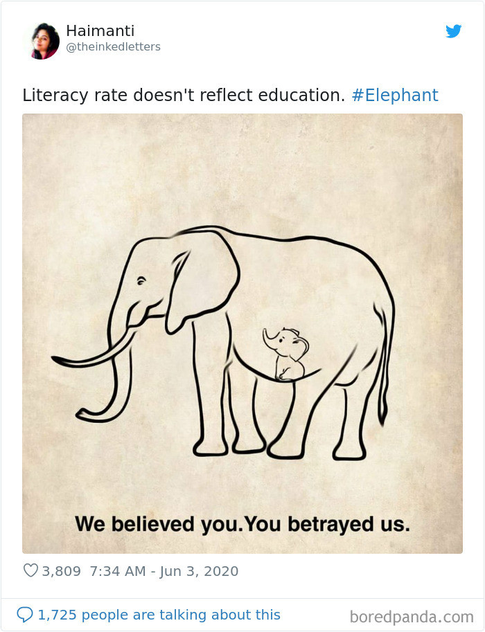 'Chúng tôi tin tưởng con người. Con người phản bội chúng tôi'. (Nguồn: Boredpanda.com)