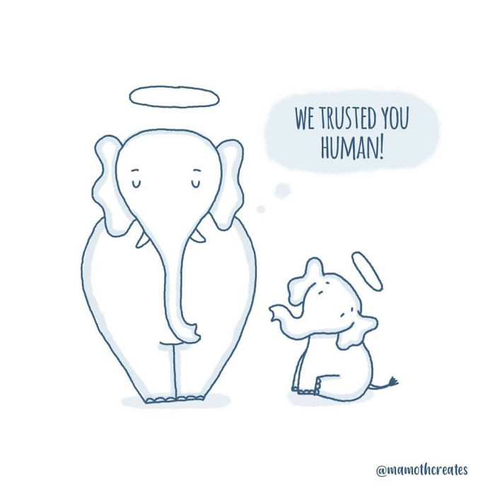 'Chúng tôi đã tin tưởng con người'. (Nguồn: Boredpanda.com)