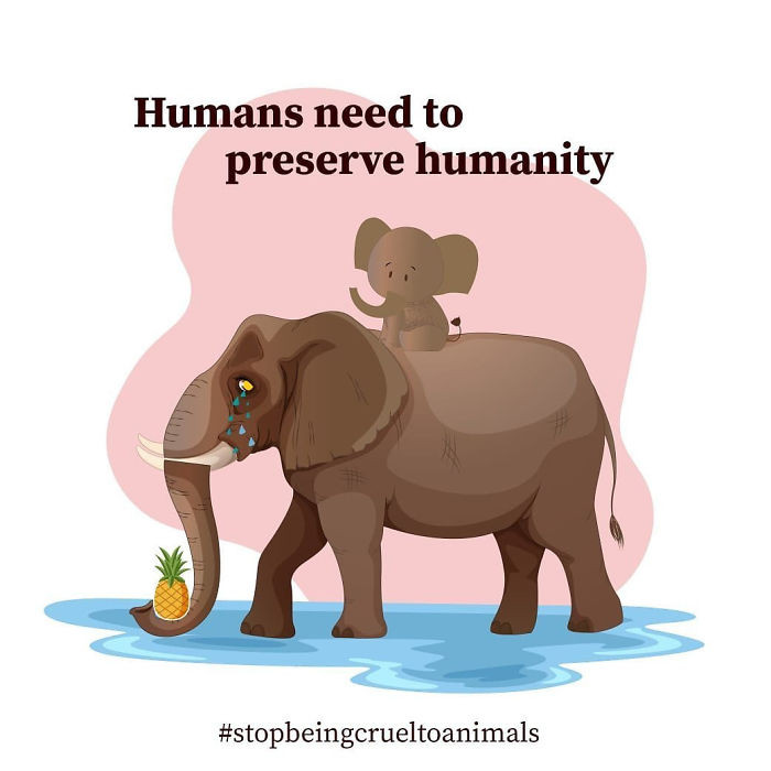 'Cái con người cần bảo tồn là lòng nhân ái'. (Nguồn: Boredpanda.com)