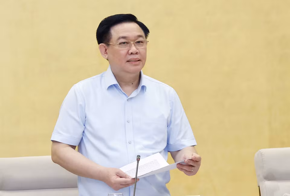 Chủ tịch Quốc hội Vương Đình Huệ phát biểu. (Ảnh: Doãn Tấn/TTXVN)