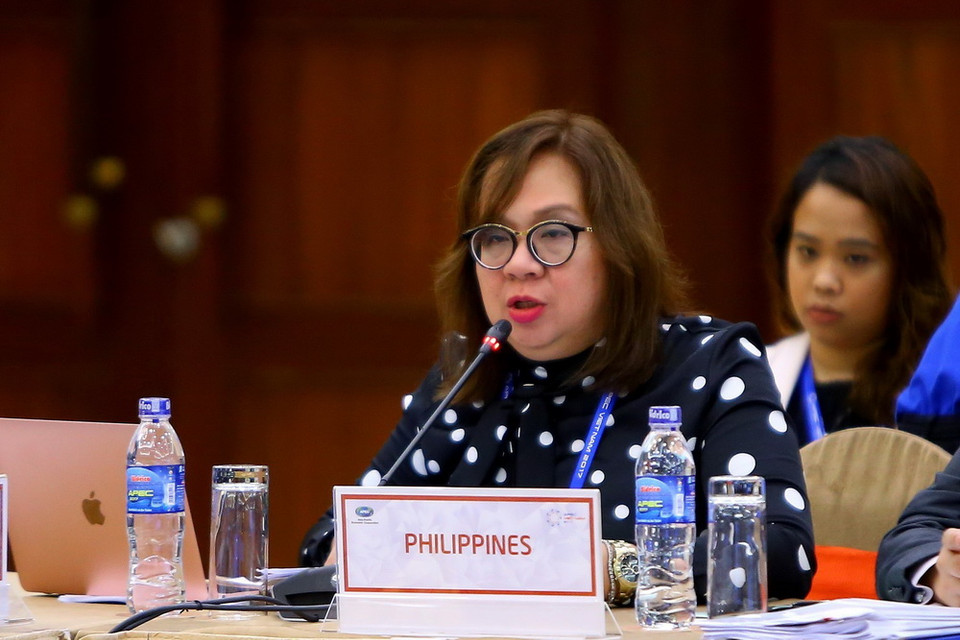 Đại diện nền kinh tế Philippines phát biểu. (Ảnh: TTXVN)
