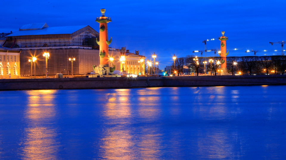 Màn đêm dần buông trên đảo Vasilyev. (Ảnh: Trần Hiếu/TTXVN)