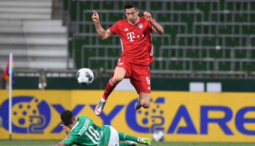 Tuy nhiên, Robert Lewandowski là cầu thủ duy nhất có duyên ghi bàn vào lưới Bremen ở trận này. (Nguồn: FcBayern)