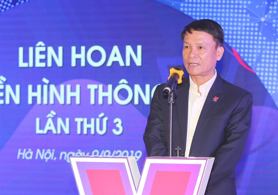 Đồng chí Nguyễn Đức Lợi, Ủy viên Trung ương Đảng, Tổng giám đốc Thông tấn xã Việt Nam phát biểu tại buổi lễ. (Ảnh: Thành Đạt/TTXVN)