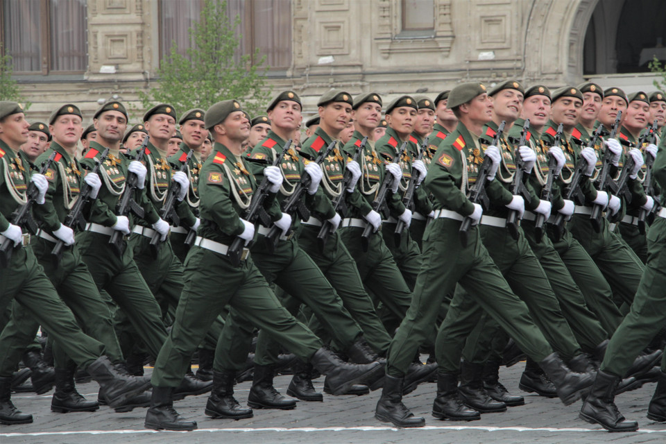 Các lực lượng tham gia lễ duyệt binh. (Ảnh: Hồng Quân/Vietnam+)