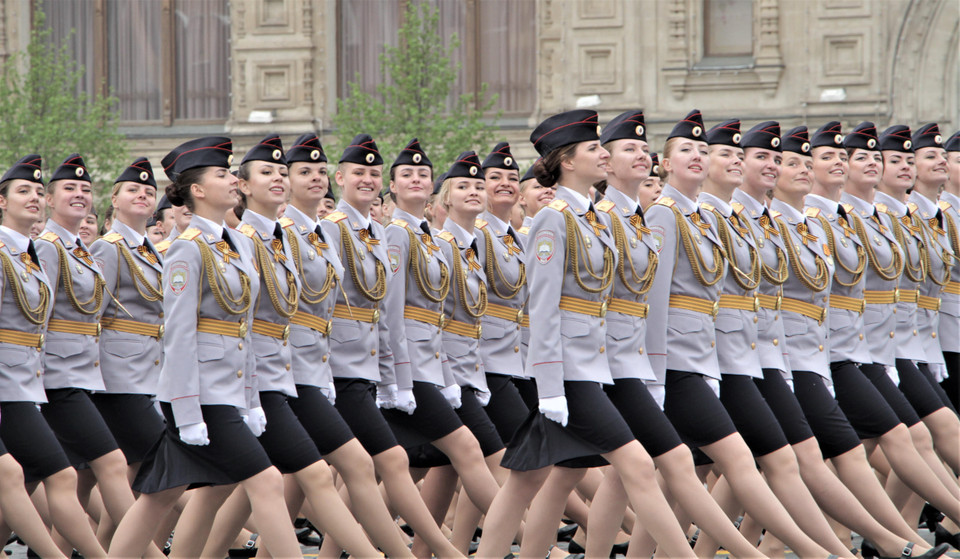 Các lực lượng tham gia lễ duyệt binh. (Ảnh: Hồng Quân/Vietnam+)