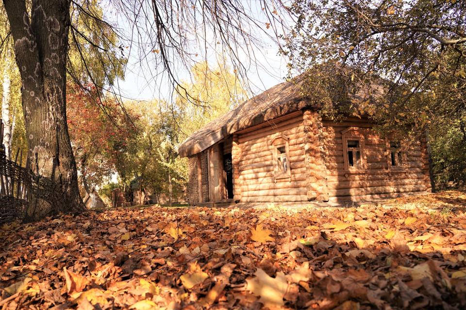 Nhà tạm trong điền trang nhà Yesenin. (Ảnh: Duy Trinh/TTXVN)