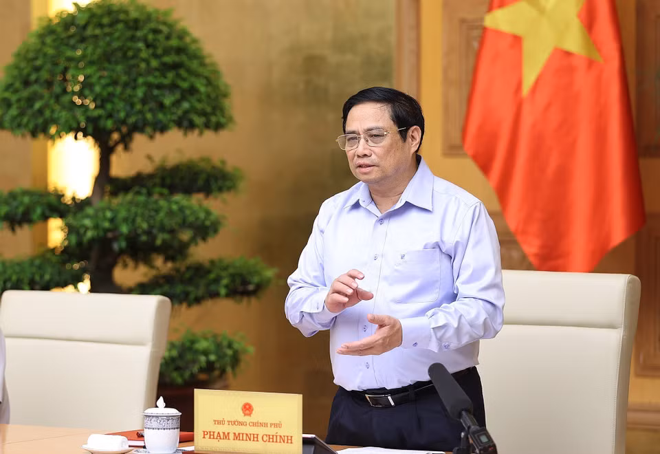 Thủ tướng Phạm Minh Chính phát biểu chỉ đạo tại hội nghị. (Ảnh: Dương Giang/TTXVN)