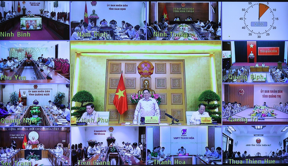  Hội nghị được trực tuyến tại điểm cầu Chính phủ và các địa phương có công trình, dự án giao thông trọng điểm.