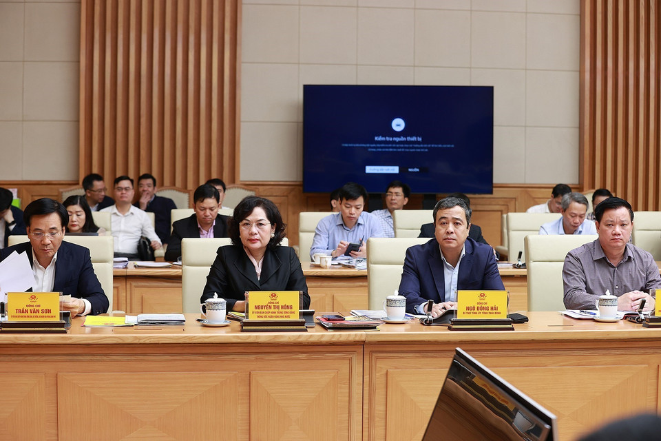 Đại diện các bộ, ngành, địa phương tham dự cuộc họp. (Ảnh: Dương Giang/TTXVN)