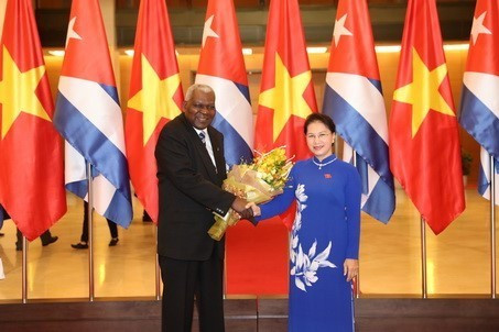 Chủ tịch Quốc hội Nguyễn Thị Kim Ngân đón, hội đàm với Chủ tịch Quốc hội Cuba Esteban Lazo Hernández thăm chính thức Việt Nam từ ngày 11-18/6/2017. (Ảnh: Trọng Đức/TTXVN)