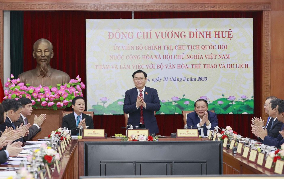 Quang cảnh buổi làm việc. (Ảnh: Doãn Tấn/TTXVN)