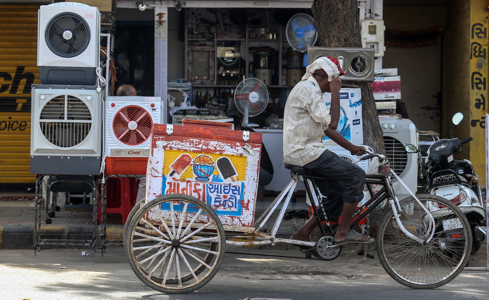 Một xe kem dạo tại Ahmedabad, Ấn Độ. (Nguồn: EPA)