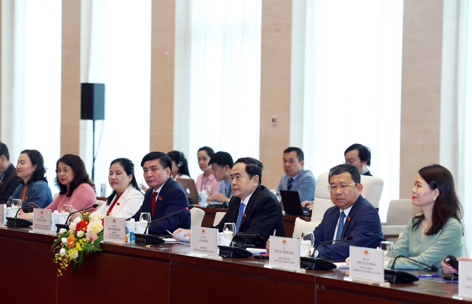 Chủ tịch Quốc hội Trần Thanh Mẫn phát biểu. (Ảnh: Thống Nhất/TTXVN)