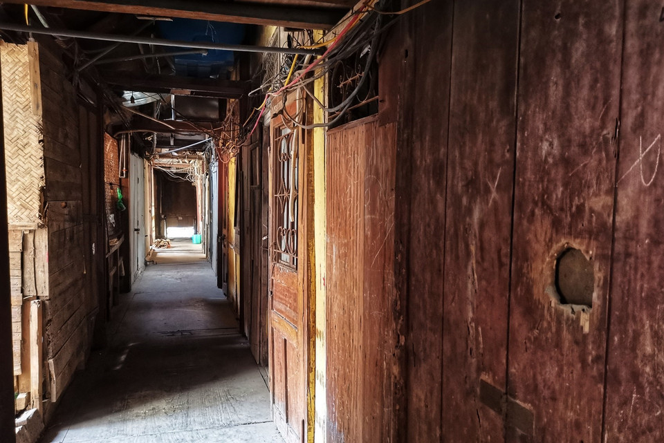 Hành lang của tòa nhà. (Ảnh: Thành Đạt/TTXVN)