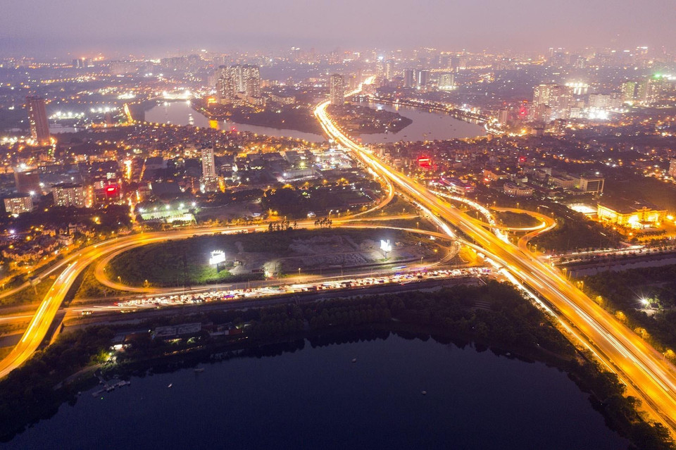 Các tuyến đường giao thông hiện đại phía Nam của Thủ đô. (Ảnh: Ngọc Hà/TTXVN)