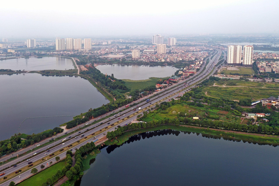 Đường cao tốc Pháp Vân-Cầu Giẽ. (Ảnh: Ngọc Hà/TTXVN)