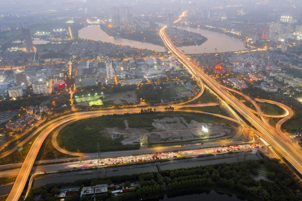 Nút giao thông Pháp Vân-Cầu Giẽ, cửa ngõ phía Nam của Thủ đô. (Ảnh: Ngọc Hà/TTXVN)