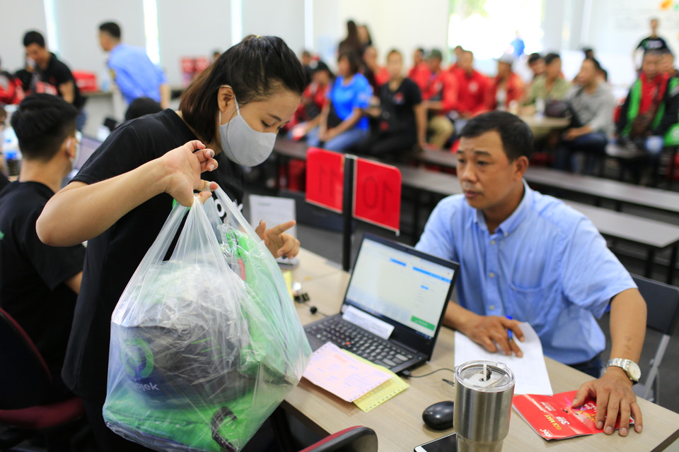 Việc chuyển đổi trang bị này không có ảnh hưởng gì tới 03 dịch vụ GoBike, GoSend và GoFood đang được cung cấp tới khách hàng. (Ảnh: PV/Vietnam+)