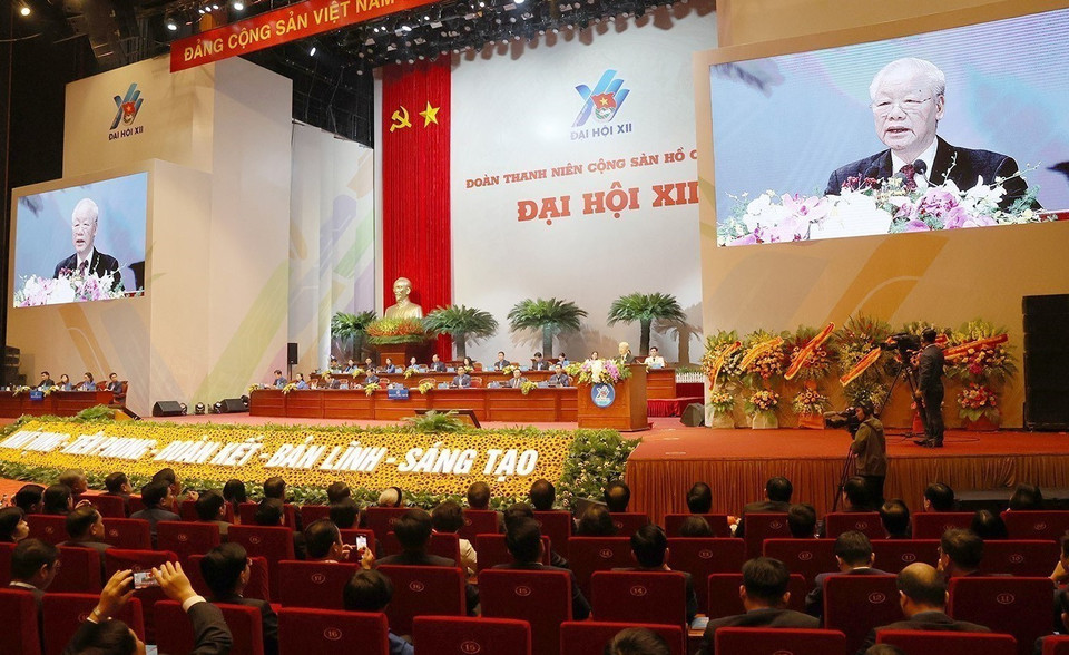 Tổng Bí thư Nguyễn Phú Trọng phát biểu chỉ đạo tại đại hội. (Ảnh: Trí Dũng/TTXVN)