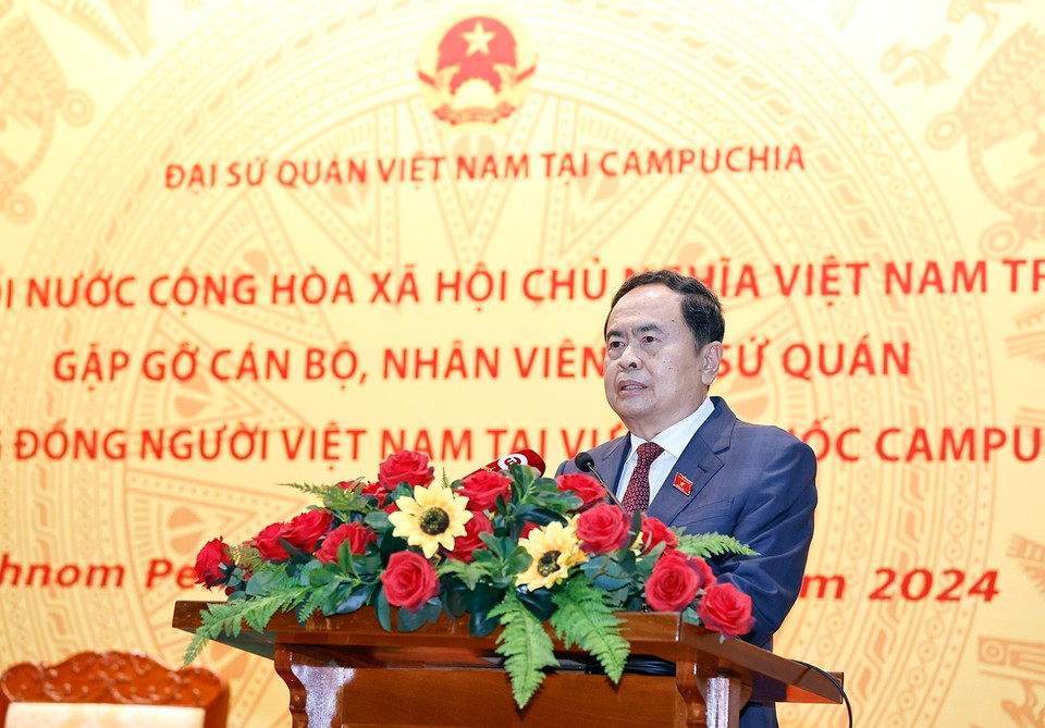 Chủ tịch Quốc hội Trần Thanh Mẫn phát biểu. (Ảnh: Doãn Tấn/TTXVN)