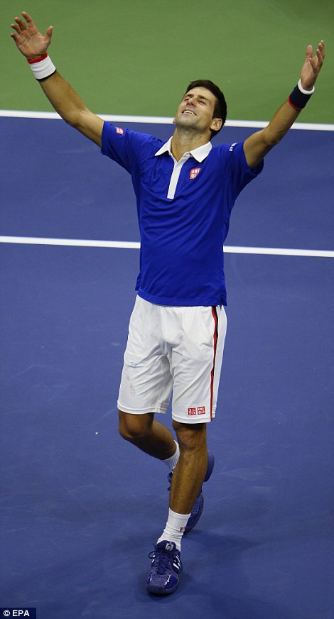 Djokovic ngất ngây với chiến thắng. (Nguồn: EPA)