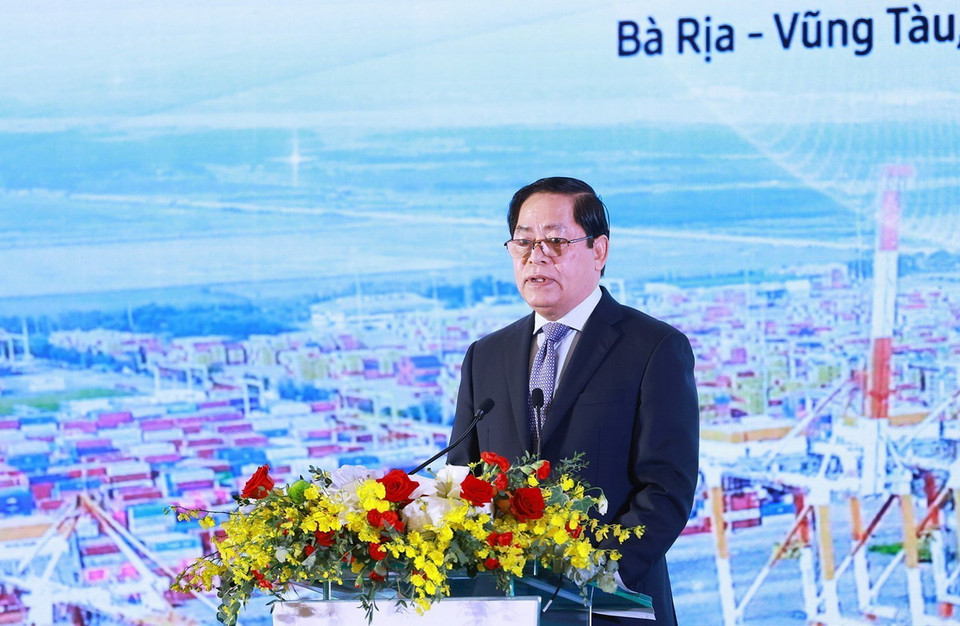 Bí thư Tỉnh ủy Bà Rịa-Vũng Tàu Phạm Viết Thanh phát biểu. (Ảnh: Dương Giang/TTXVN)