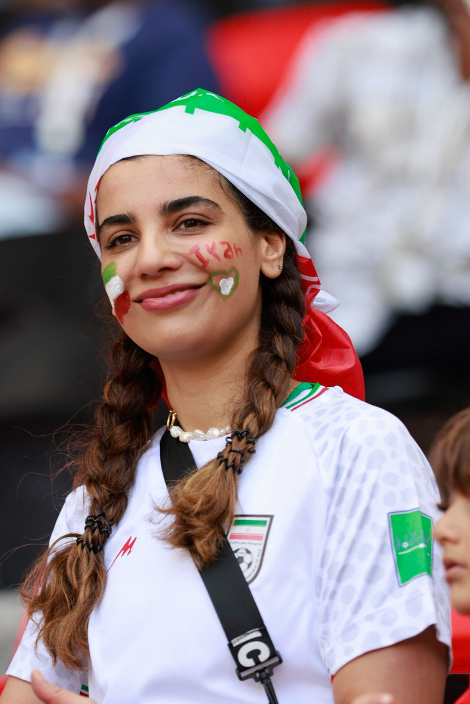 Nữ cổ động viên đến từ Iran. (Ảnh: Hải An/Vietnam+)