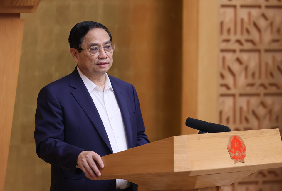 Thủ tướng Phạm Minh Chính phát biểu. (Ảnh: Dương Giang/TTXVN)