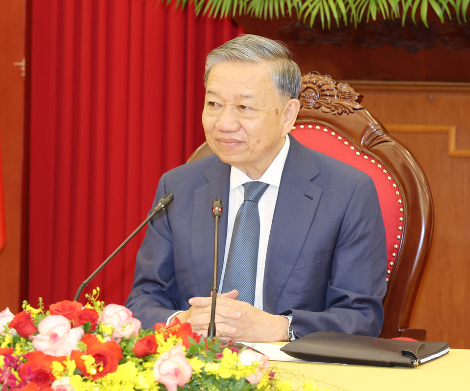 Tổng Bí thư, Chủ tịch nước Tô Lâm điện đàm với Tổng thống Liên bang Nga Vladimir Putin. (Ảnh: Trí Dũng/TTXVN)