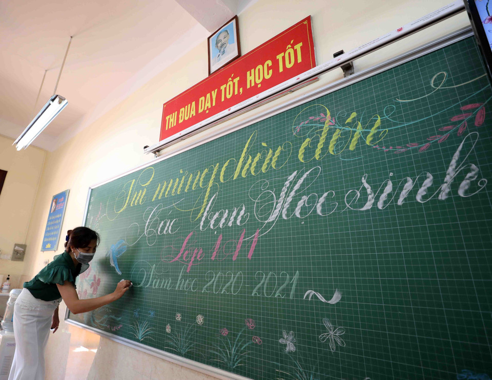 Hà Nội đã sẵn sàng cho ngày khai giảng và triển khai Chương trình giáo dục phổ thông mới. (Ảnh: Thanh Tùng/TTXVN)