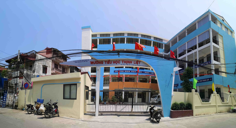 Trường Tiểu học Thịnh Liệt cơ sở 2, quận Hoàng Mai, được xây mới, đảm bảo cho việc triển khai Chương trình giáo dục phổ thông mới. (Ảnh: Thanh Tùng/TTXVN)