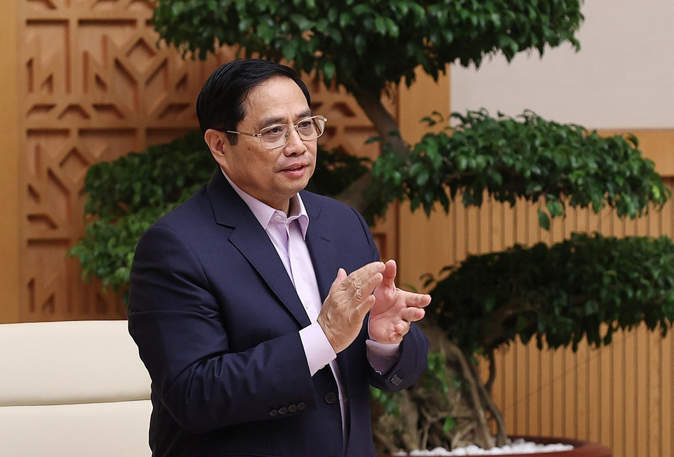 Thủ tướng Phạm Minh Chính chủ trì phiên họp. (Ảnh: Dương Giang/TTXVN)