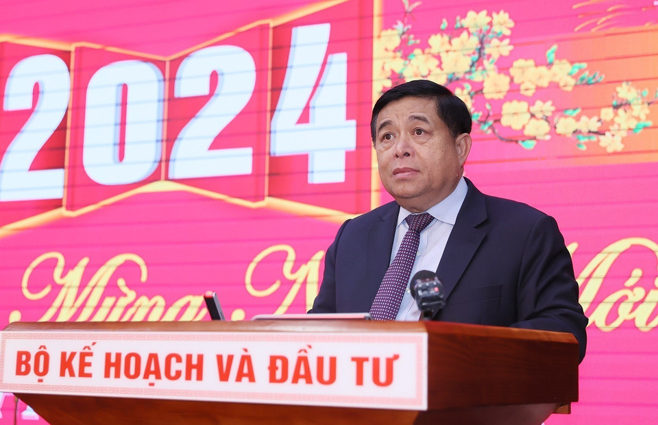 Bộ trưởng Bộ Kế hoạch và Đầu tư Nguyễn Chí Dũng phát biểu. (Ảnh: Dương Giang/TTXVN)