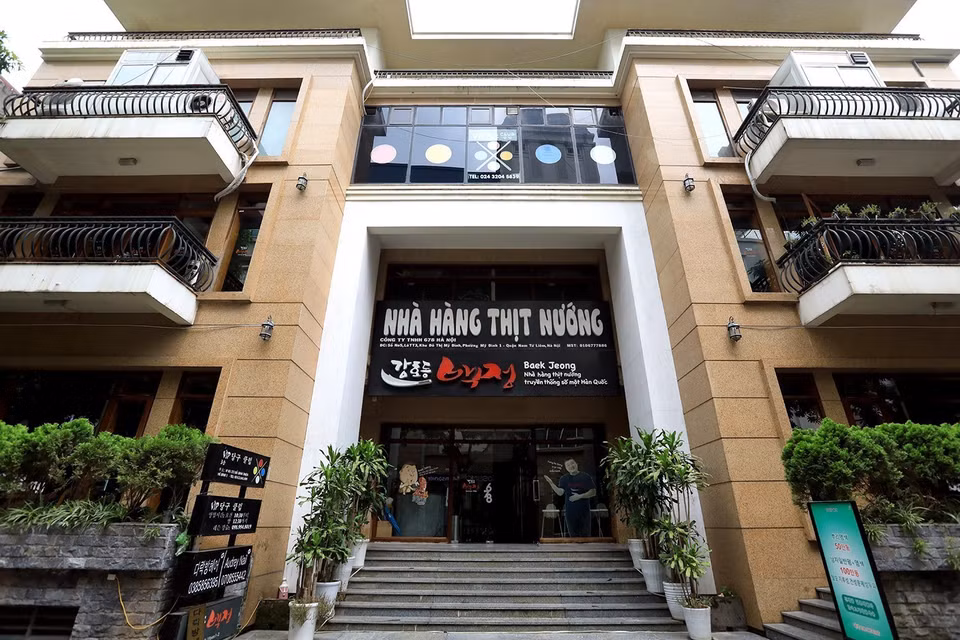 Một nhà hàng lớn Hàn Quốc trong khu đô thị Mỹ Đình-Sông Đà. (Ảnh: Tuấn Anh/TTXVN)