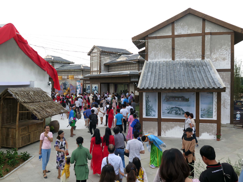 Không gian văn hóa Nhật Bản ở Công viên Ấn tượng Hội An. (Ảnh: Đỗ Trưởng/TTXVN)