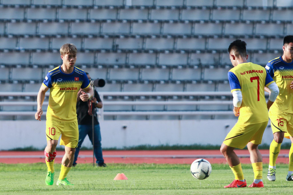 Trận đấu sẽ được diễn ra vào lúc 19 giờ 45 ngày 8/6 tới. Nếu giành chiến thắng, tuyển Việt Nam sẽ được cộng nhiều điểm để có thể tăng bậc trên bảng xếp hạng thế giới (FIFA). (Ảnh: Nguyên An/Vietnam+)