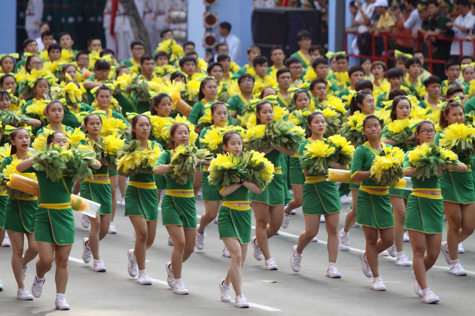 Khối thanh niên. (Ảnh: TTXVN)