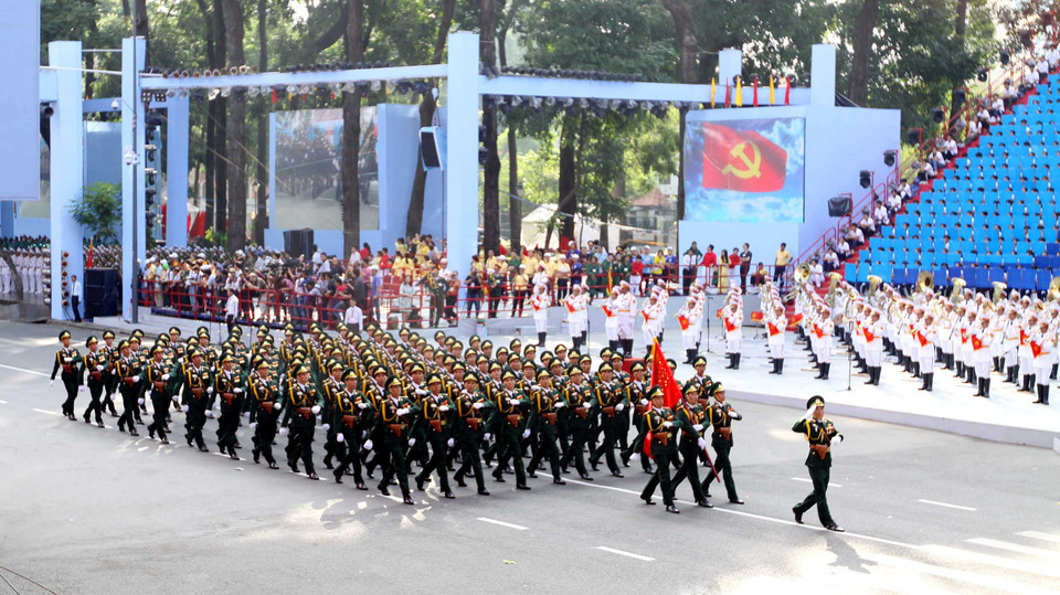 Khối sỹ quan lục quân. (Ảnh: TTXVN)