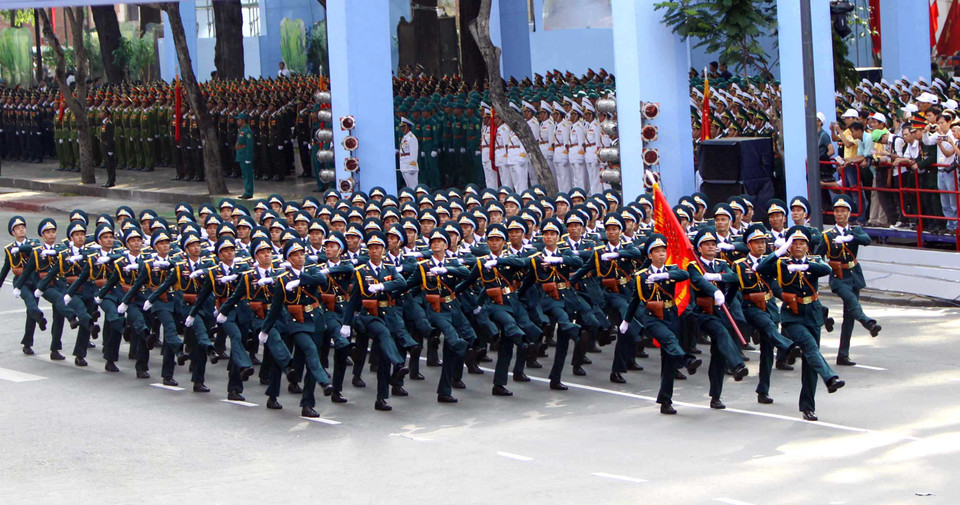 Khối sỹ quan phòng không-không quân. (Ảnh: TTXVN)