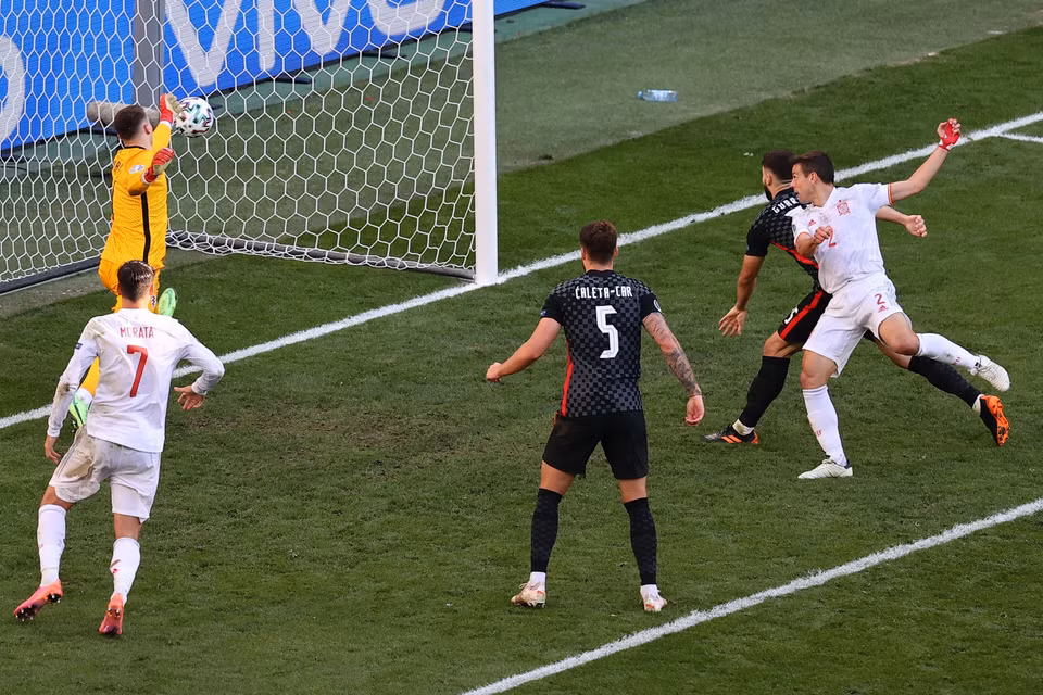 Sang hiệp 2, Tây Ban Nha tiếp tục ép sân và có bàn nâng tỷ số lên 2-0 ở phút 57. (Nguồn: Reuters)